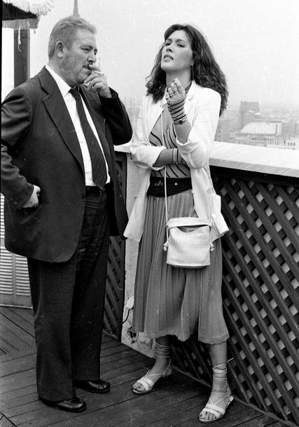 Con il giornalista Gianni Brera, 1979. (Olycom)